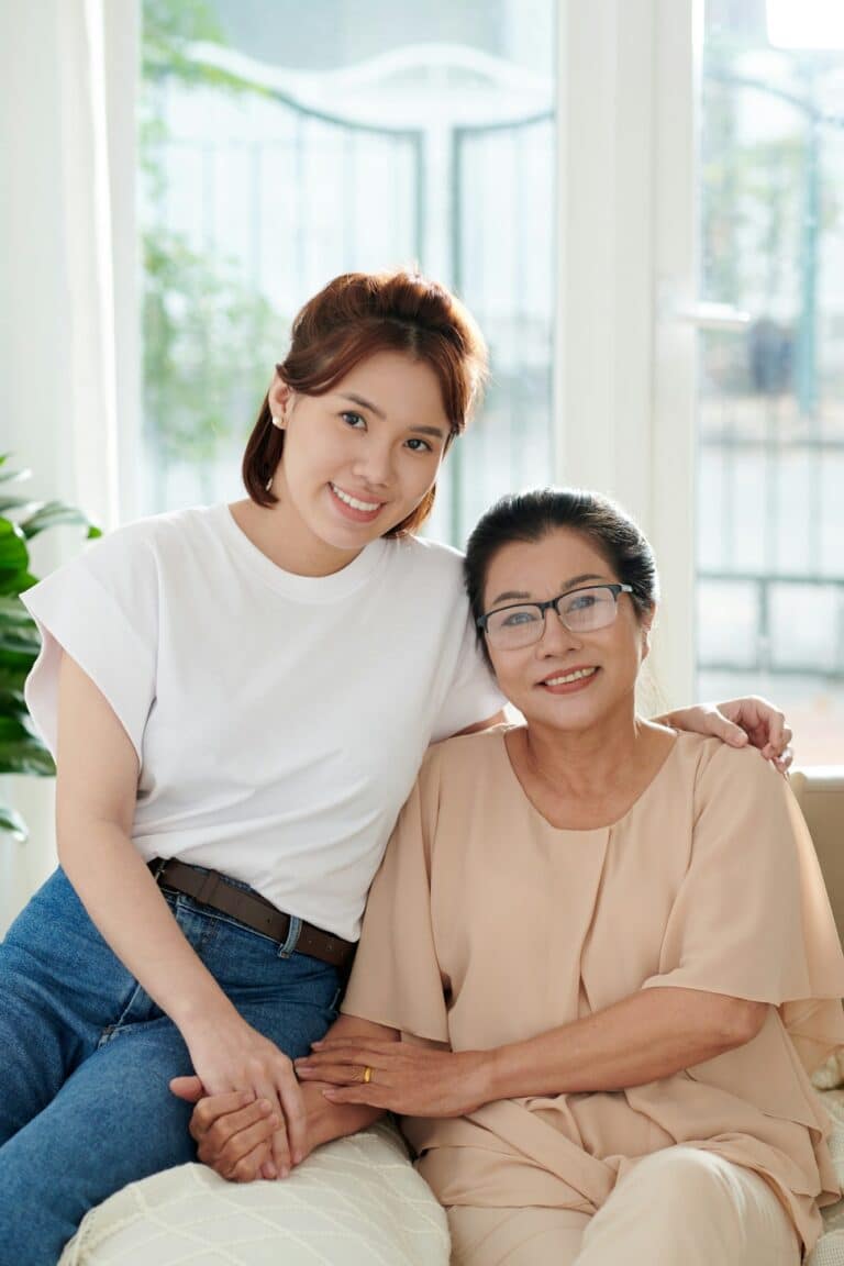 Senior Woman and Adult Daughter