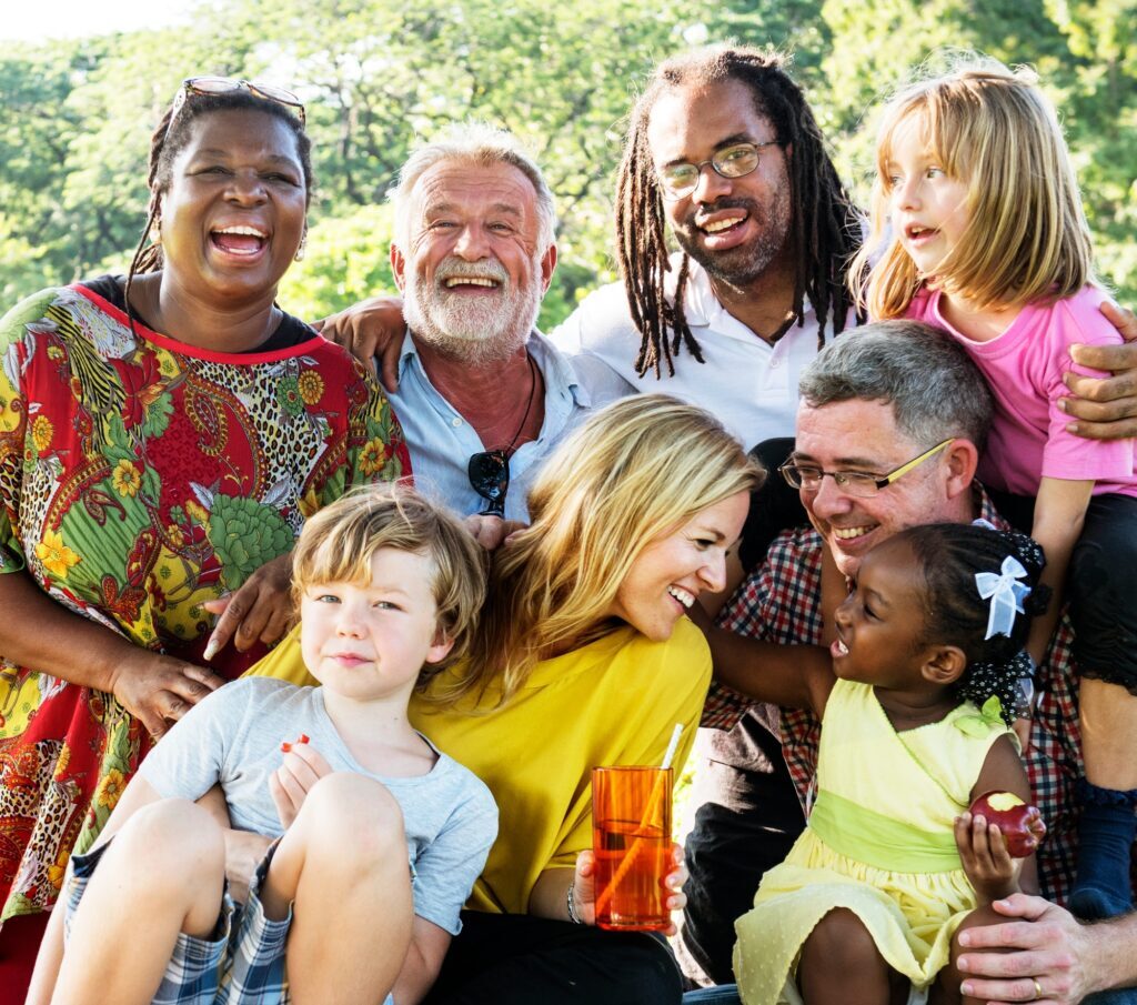 Family enjoying the company of each other